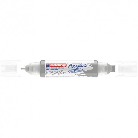 Akril marker Edding 5400 3D Double Liner (2-3 mm/5-10 mm) kétvégű Rich Silver