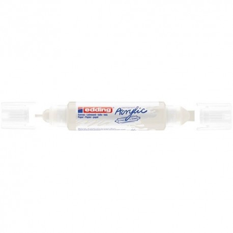 Akril marker Edding 5400 3D Double Liner (2-3 mm/5-10 mm) kétvégű Traffic White