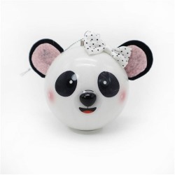 Karácsonyi gömb 6,5 cm pandalány fej