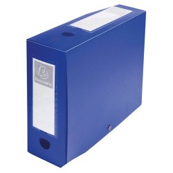 Füzetbox PP Exacompta Opaque A/4 100 mm gerinccel patentos kék