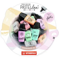 Szövegkiemelő Stabilo Boss Mini Pastellove 50 db-os bonbon kínáló