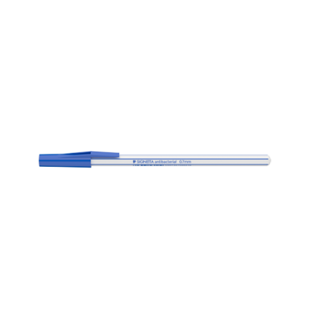 Golyóstoll Ico Signetta antibakteriális 0,7 mm kék eldobható D12