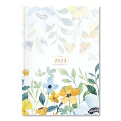 Határidőnapló Period Flowers A/5 napi White papír 2023