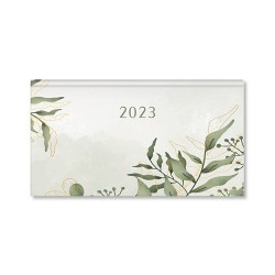 Határidőnapló Period Flowers Zsebnaptár fekvő Green papír 2023