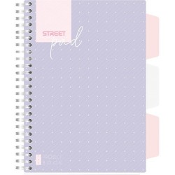 Spirálfüzet Street Pad Colorful Edition A/5 100 lapos vonalas, lila