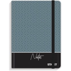 Napló Street Pad Notes A/6 100 lapos vonalas, gumis záródás