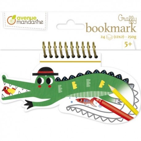 Kreatív színező Avenue Mandarine Graffy könyvjelző Krokodil