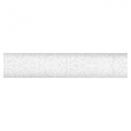 Asztalterítő 1,2x7 m papír damaszt dombornyomású Jacquard fehér