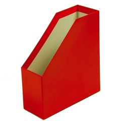 Iratpapucs karton merev falú pd A/4 9 cm gerinccel fóliás piros
