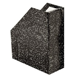 Iratpapucs karton merev falú pd A/4 9 cm gerinccel fröcskölt fekete