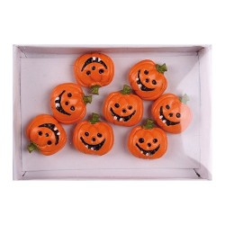 Halloween polirezin tök öntapadós 1,9 cm 8 db/doboz