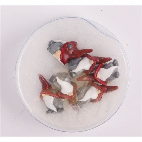 Karácsonyi polirezin manó mikulás sapkában 6db-os - Papiro24 Irodaszer ...