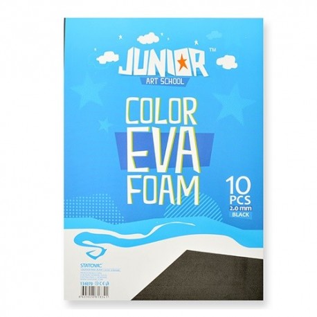 Kreatív Junior dekor gumilap A/4, fekete 10 db/csomag