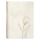 Jegyzetfüzet Clairefontaine Tulip paper, spirálos, A/4, 21x29,7cm, 74 lapos, pontozott