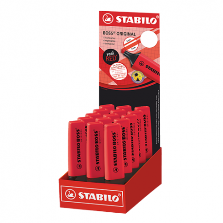 Szövegkiemelő Stabilo Boss Original red 15 db-os display