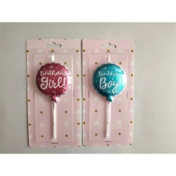 Gyertya szülinapi lufis 6,5 cm 2 féle