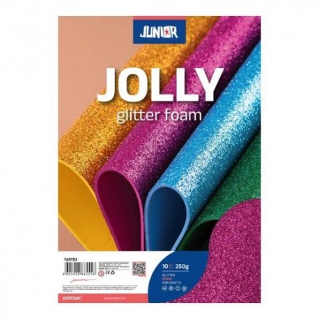 Kreatív Junior csillámos dekor gumilap A/4, rózsaszín, 10 db/csomag