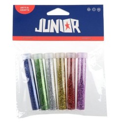 Kreatív Junior csillám metál, kis kiszerelés, vegyes, 6 db/csomag