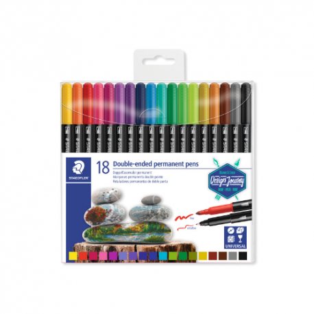 Művészeti marker Staedtler Design Journey permanent 18 db-os bliszteres