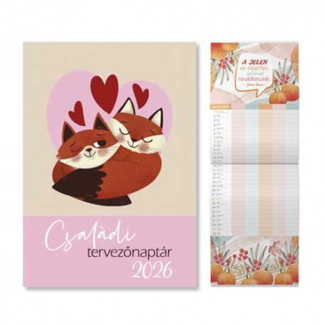 Naptár fali pd Családi tervező 21x30 cm 2026