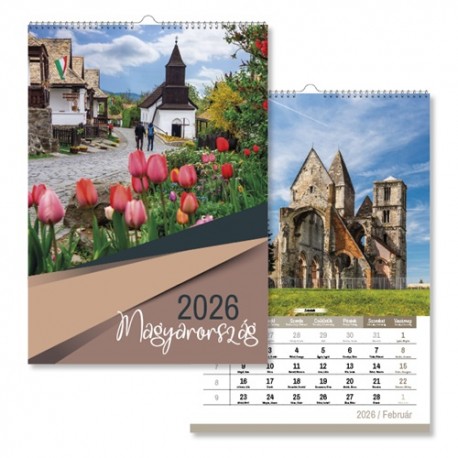 Naptár fali pd Magyarország 30x42 cm 2026