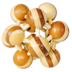 Játék Puzzle Fridolin IQ-Test Atom fa, bambusz kétszínű