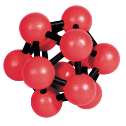 Játék Puzzle Fridolin IQ-Test Atom piros, fekete bambusz