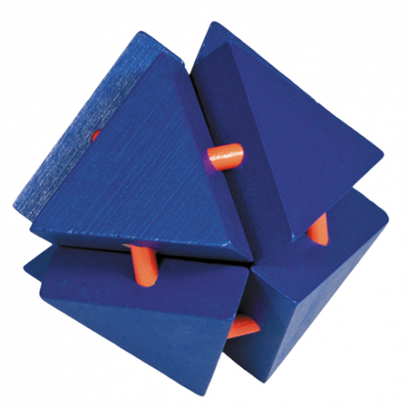 Játék Puzzle Fridolin IQ-Test Magic Triang. Narancs, kék bambusz