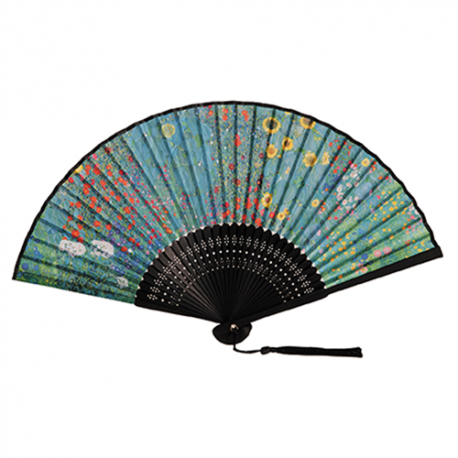 Legyező Fridolin Gustav Klimt ´Falusi kert napraforgókkal´ tokkal