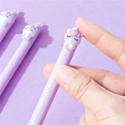 Zselés toll Lazy Stars 0,5 mm radírozható unikornis lila betéttel