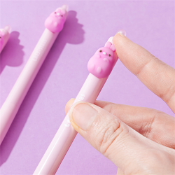 Zselés toll Lazy Stars 0,5 mm radírozható nyuszi rózsaszín betéttel