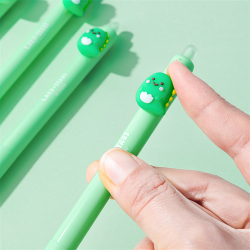 Zselés toll Lazy Stars 0,5 mm radírozható dino zöld betéttel