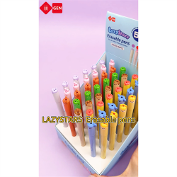 Zselés toll Lazy Stars kupakos 0,5 mm radírozható vegyes színek és minták 48 db/display