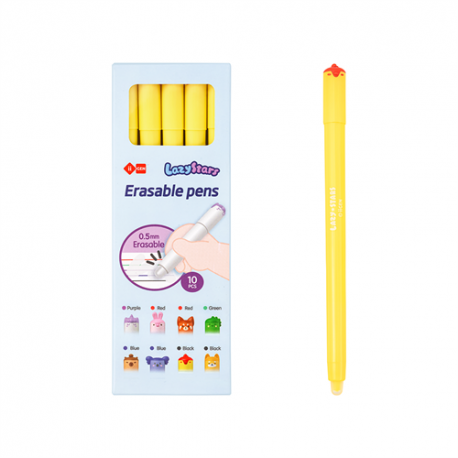 Zselés toll Lazy Stars kupakos 0,5 mm radírozható kakas fekete betéttel