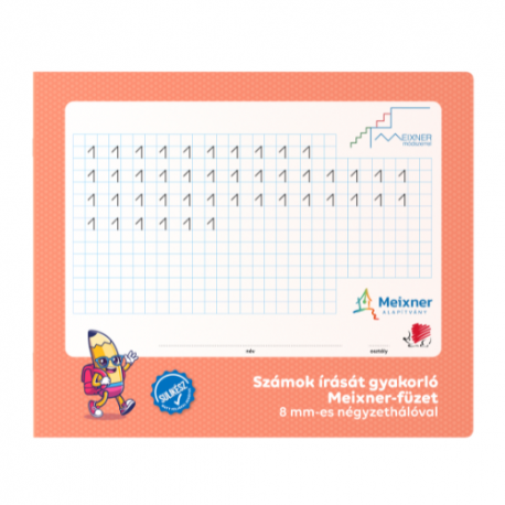 Füzet Meixner kisalakú 1.osztályos 8mm sorközzel 32 lapos fekvő négyzethálós a számok írását gyakorló