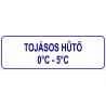 Tojásos hűtő HACCP tábla