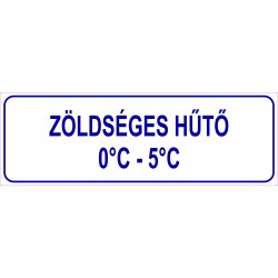 Zöldséges hűtő HACCP tábla