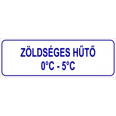 Zöldséges hűtő HACCP tábla