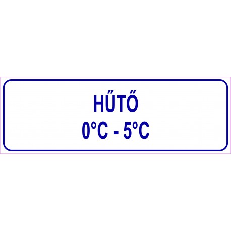 Hűtő HACCP tábla