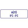 Hűtő HACCP tábla