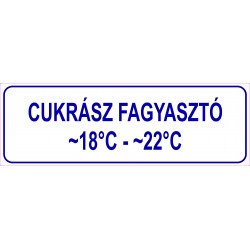 Cukrász fagyasztó HACCP tábla