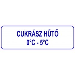 Cukrász hűtő HACCP tábla