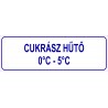 Cukrász hűtő HACCP tábla