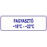 Fagyasztó HACCP tábla