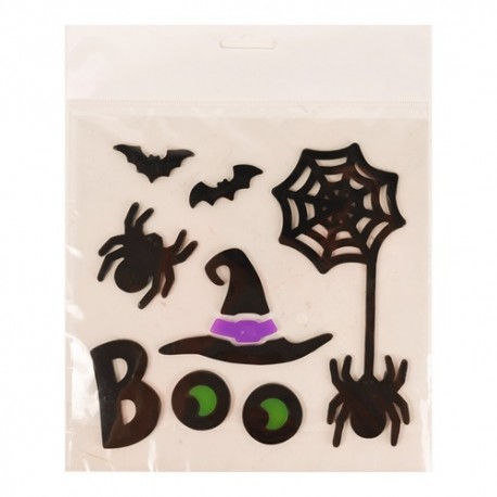 Ablakzselé 20x25 cm BOO pókok és pókháló
