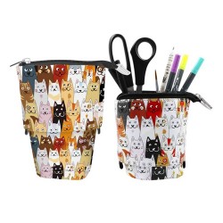 Tolltartó Online Fluffy Cats asztali rendszerező és tolltartó 2 in 1