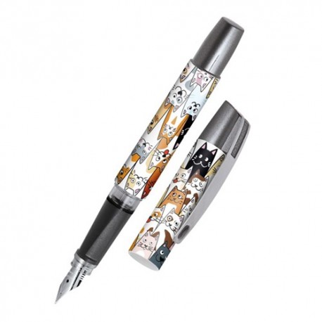 Töltőtoll Online Campus Fluffy Cats 0.5 mm cserélhető betétes