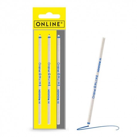 Golyóstoll betét Online mini standard kék 3db/csomag